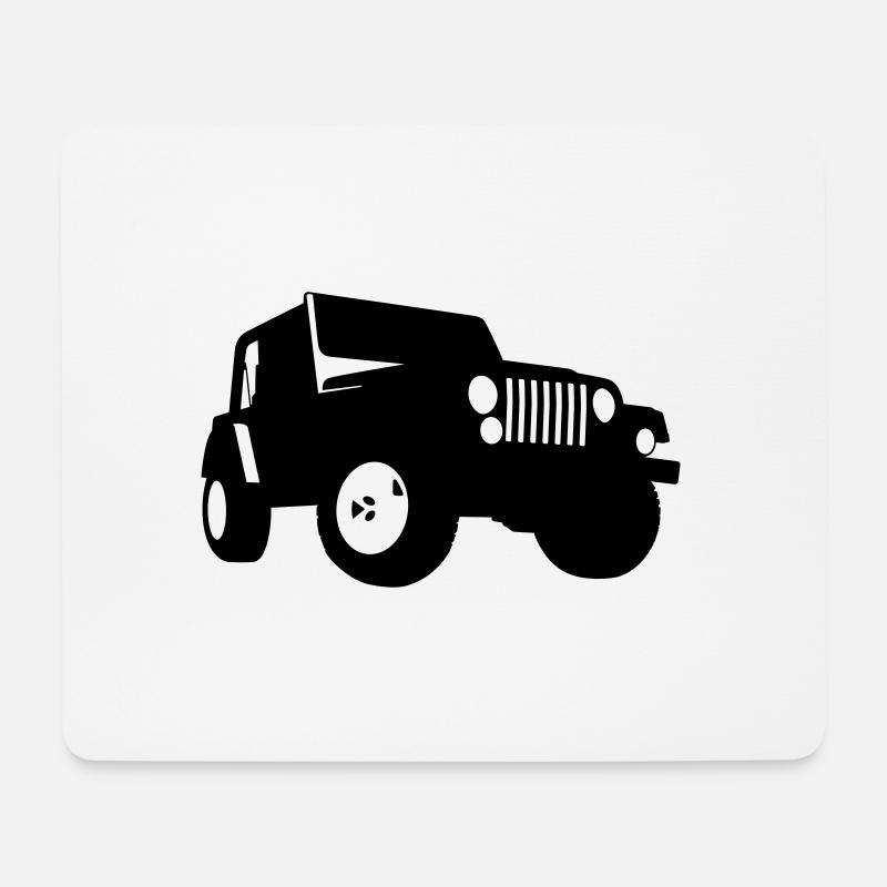 Jeep - Geländewagen - Mousepad (Querformat) - Weiß