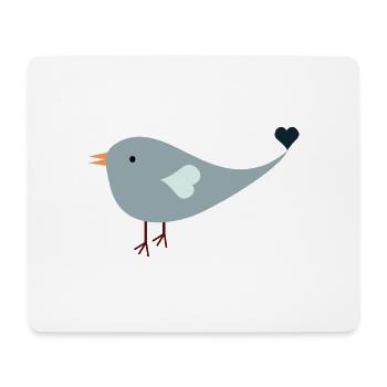 bird love - Mousepad (Querformat) - Weiß - Vorne