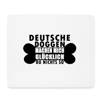 Deutsche Dogge Hunde Shirt Geschenk - Mousepad (Querformat) - Weiß - Vorne