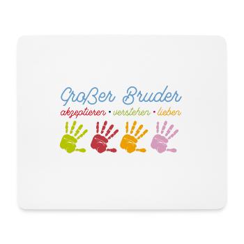 Grosser Bruder Großer Bruder T-Shirt - Mousepad (Querformat) - Weiß - Vorne