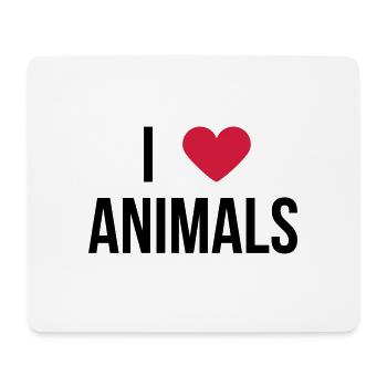 I love animals! Say gift - Mouse Pad (horizontal) - white - Front