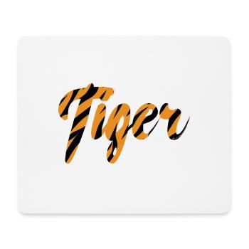Tiger lettering pattern black stripes - Mouse Pad (horizontal) - white - Front