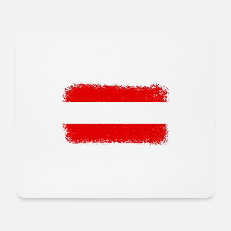Österreich Nationalflagge Austria - Mousepad (Querformat) - Weiß