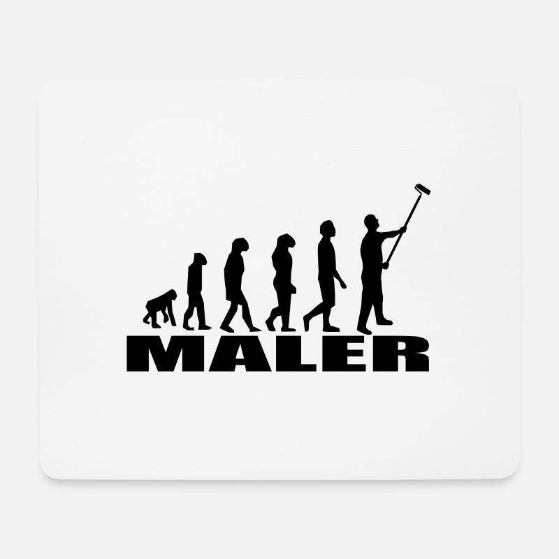 Maler - Mousepad (Querformat) - Weiß