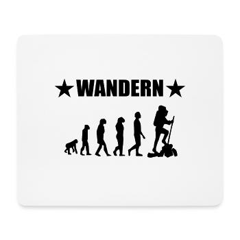 Wandern - Mousepad (Querformat) - Weiß - Vorne