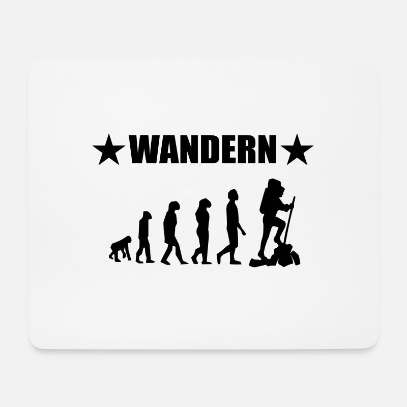Wandern - Mousepad (Querformat) - Weiß