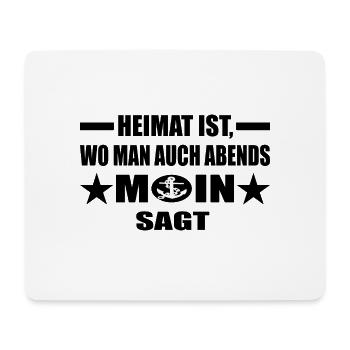 Moin - Mousepad (Querformat) - Weiß - Vorne