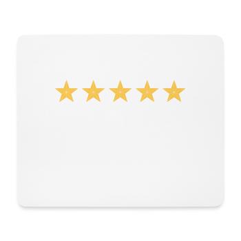 5 Sterne, 3d, 1fb - Mousepad (Querformat) - Weiß - Vorne
