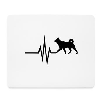 My heart beats for dogs - American Akita - Mouse Pad (horizontal) - white - Front