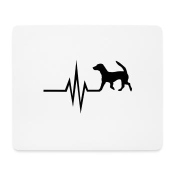 Mein Herz schlägt für Hunde Jack Russell Terrier - Mousepad (Querformat) - Weiß - Vorne