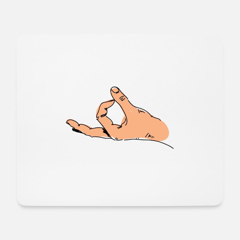 Haha! Lustiges Bild hineingeschaut Finder Loch - Mousepad (Querformat) - Weiß