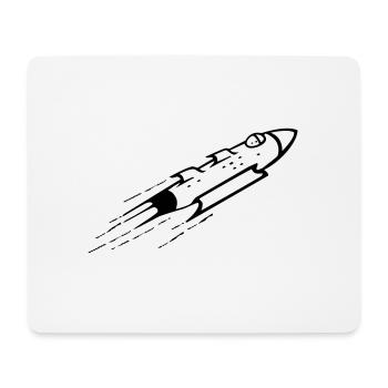 Rakte universe gift idea fast to the moon - Mouse Pad (horizontal) - white - Front