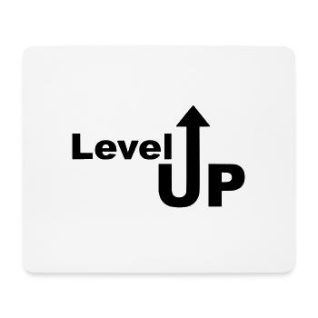 Level Up Aufstieg Pfeil hoch Geschenk geschafft - Mousepad (Querformat) - Weiß - Vorne