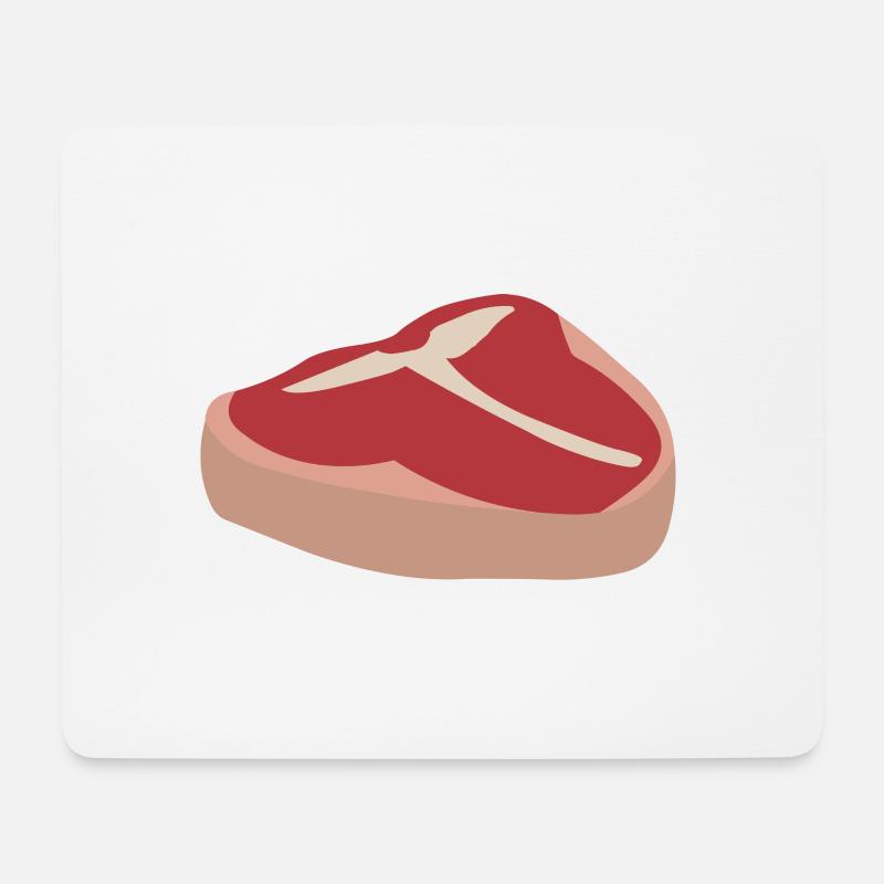 Saftiges Fleisch - Mousepad (Querformat) - Weiß