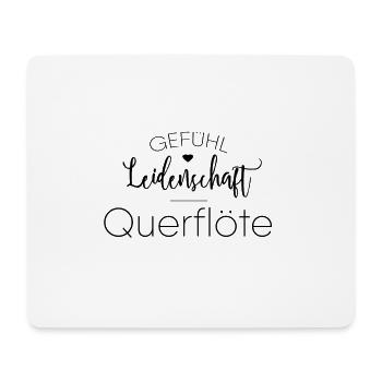 Querflöte Instrument Geschenk - Mousepad (Querformat) - Weiß - Vorne