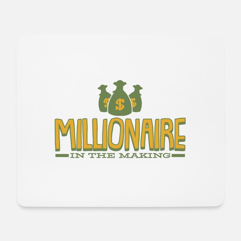 Millionär im Entstehen - Mousepad (Querformat) - Weiß