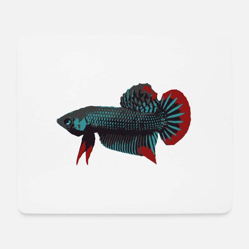 Peaceful battlefish (Imbellis) - Mouse Pad (horizontal) - white