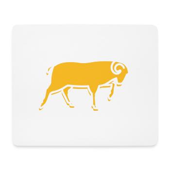 A Running Ram - Tapis de souris (format paysage) - blanc - Devant