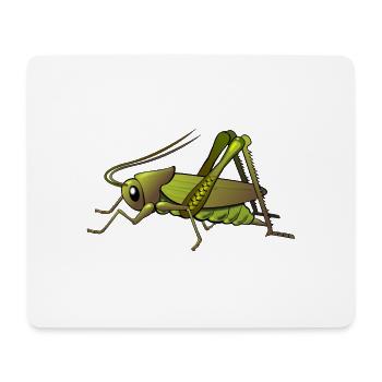 heuschrecke grasshopper locust animal tiere - Mousepad (Querformat) - Weiß - Vorne