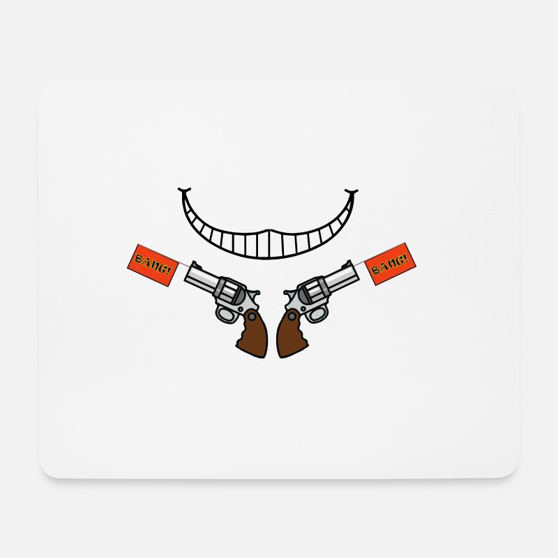 Smile gun - Mouse Pad (horizontal) - white