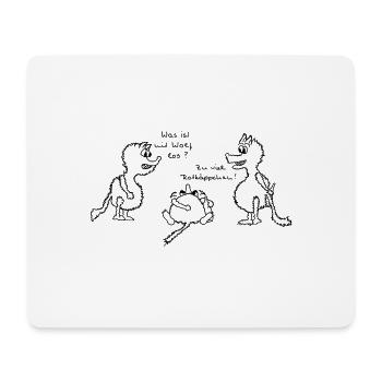 Wolf und Rotkaeppchen - Mousepad (Querformat) - Weiß - Vorne