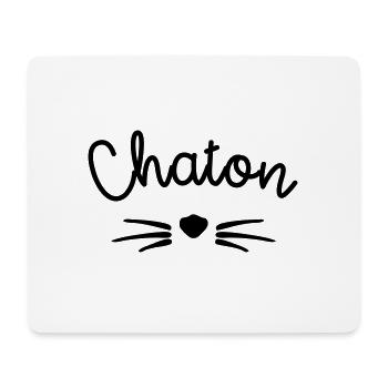 Chaton - Tapis de souris (format paysage) - blanc - Devant