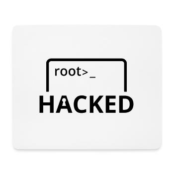 Hacked Hacker Informatiker Computer Programmierer - Mousepad (Querformat) - Weiß - Vorne