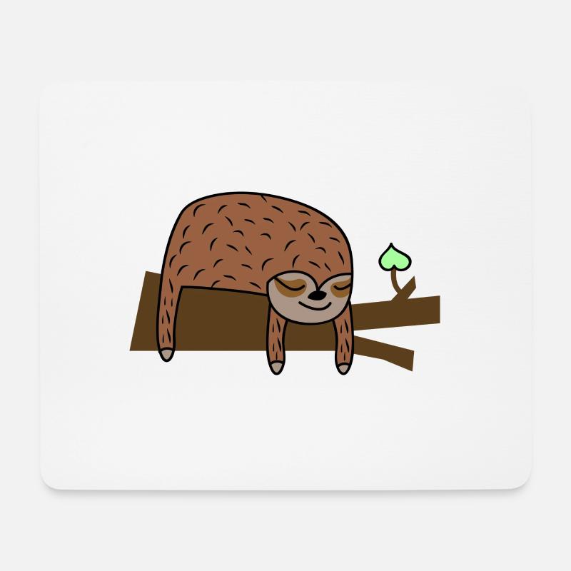 Niedliches Faultier - Mousepad (Querformat) - Weiß