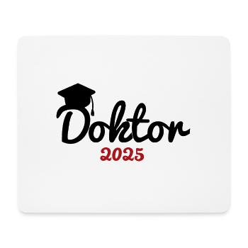 Doktortitel 2025 Doktorhut Promotion Doktor - Mousepad (Querformat) - Weiß - Vorne