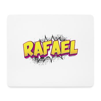 Rafael Benutzerdefinierter Name Comic-Buch-Stil Pop-Art, - Mousepad (Querformat) - Weiß - Vorne
