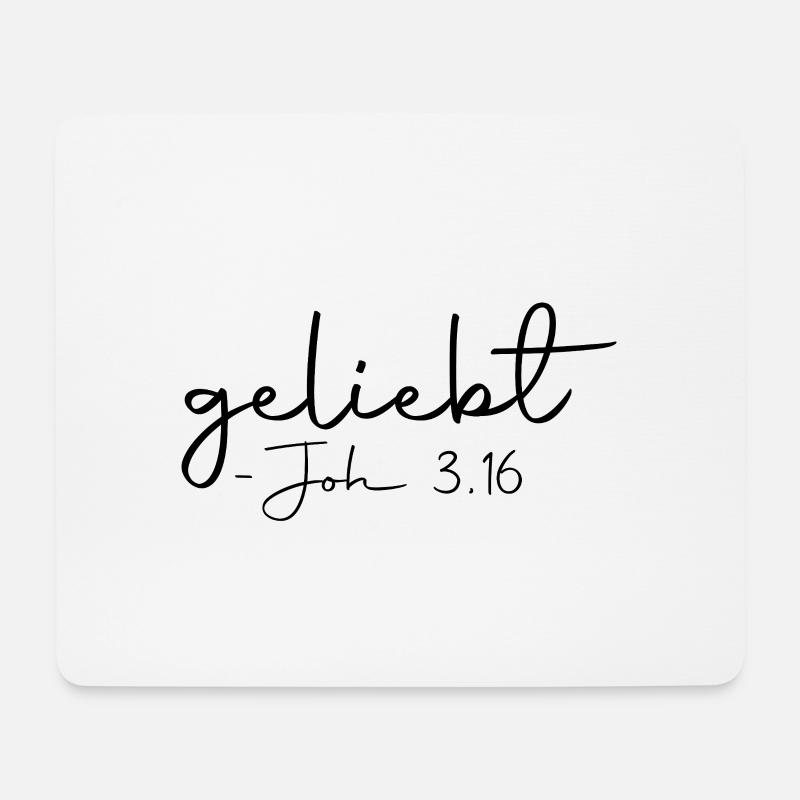 geliebt - Mousepad (Querformat) - Weiß