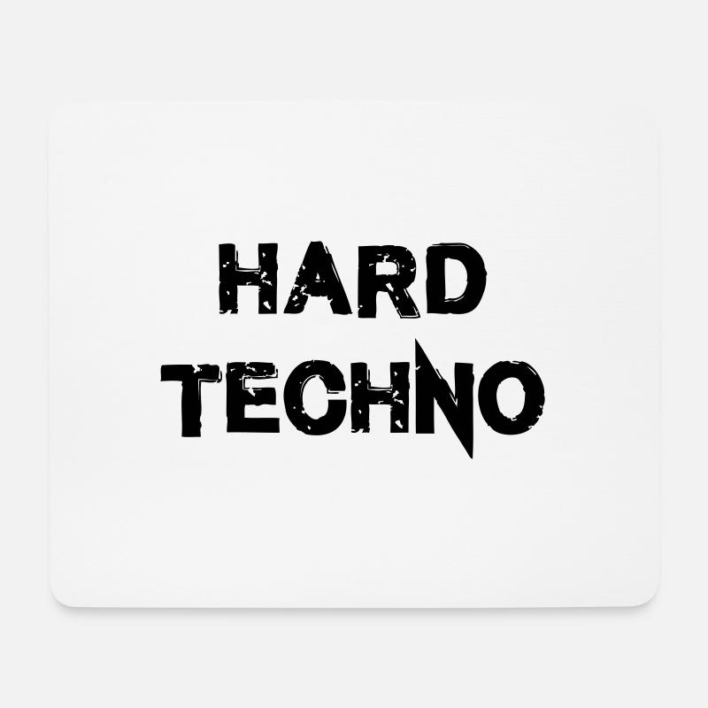 Hard Techno - Mouse Pad (horizontal) - white