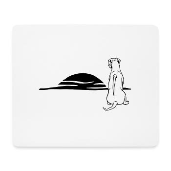 Rhodesian Ridgeback - Tapis de souris (format paysage) - blanc - Devant