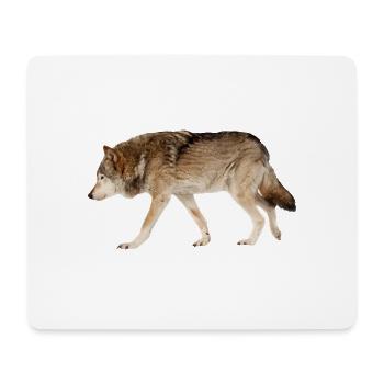 Wolf - Mousepad (Querformat) - Weiß - Vorne