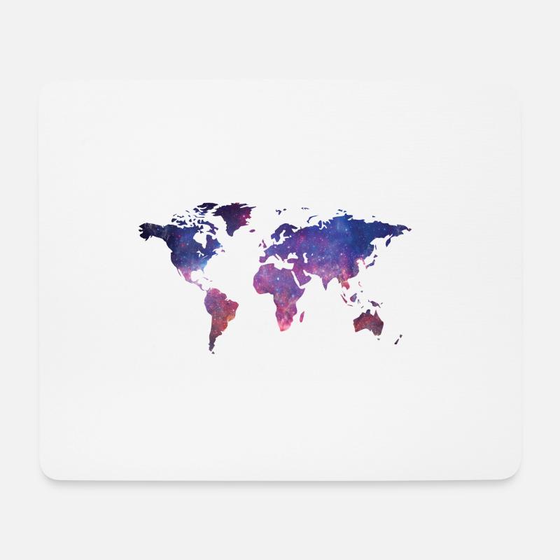 Welt Geschenk Kontinente Karte - Mousepad (Querformat) - Weiß