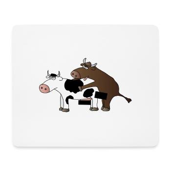 Rinder Zensiert - Mousepad (Querformat) - Weiß - Vorne