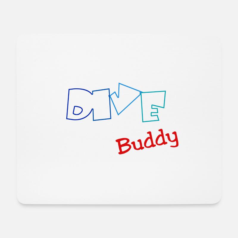 Diver Dive Buddy Scuba - Mousepad (Querformat) - Weiß
