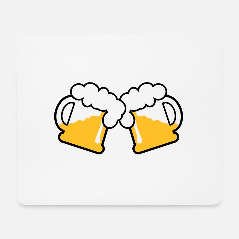 Beer jugs Beer emblem 3c - Mouse Pad (horizontal) - white