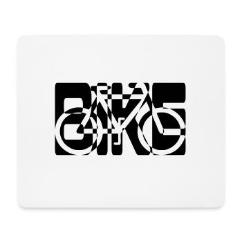 pictogramm combiné vélo cycliste - Tapis de souris (format paysage) - blanc - Devant
