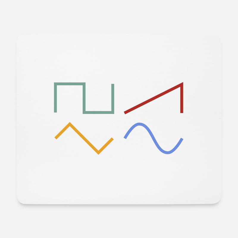 WAVEFORMS - Mousepad (Querformat) - Weiß