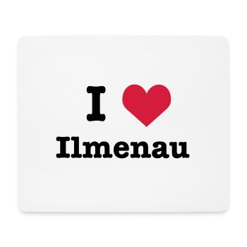 I love (heart) Ilmenau - Mousepad (Querformat) - Weiß - Vorne