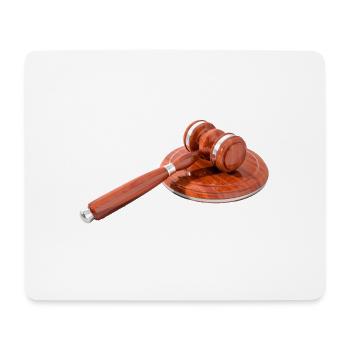 rechtsanwalt anwalt lawyer judge richter law justi - Mousepad (Querformat) - Weiß - Vorne
