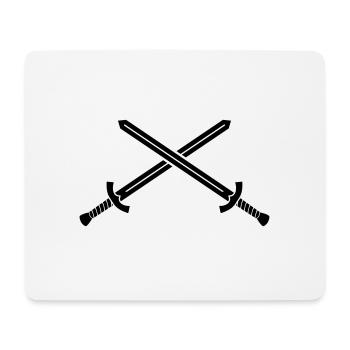 Gekreuzte Schwerter - Mousepad (Querformat) - Weiß - Vorne