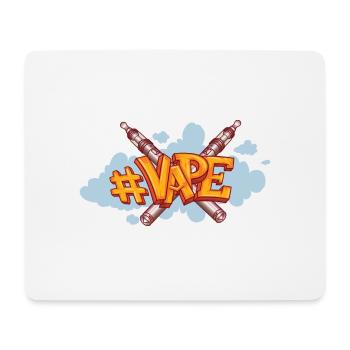 Vaper with smoke - Mouse Pad (horizontal) - white - Front