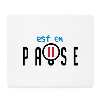 citation ajouter texte pause bouton humour famille - Tapis de souris (format paysage) - blanc - Devant