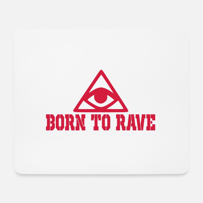 born to rave - Mouse Pad (horizontal) - white