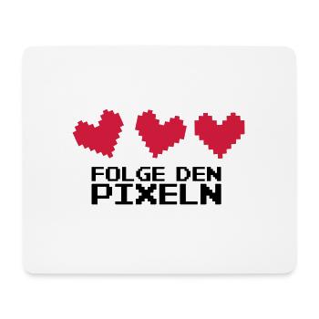 Folge den Pixeln! 8-Bit Retro - Mousepad (Querformat) - Weiß - Vorne