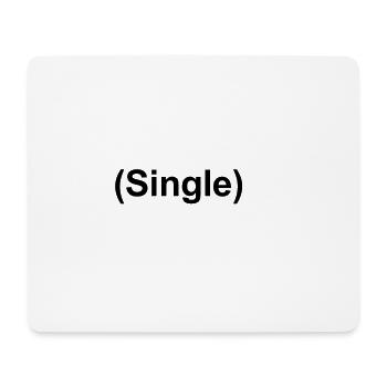 single - Mousepad (Querformat) - Weiß - Vorne