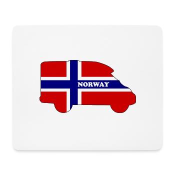 Norway Wohnmobil Teilintegriert Kontur - Mousepad (Querformat) - Weiß - Vorne
