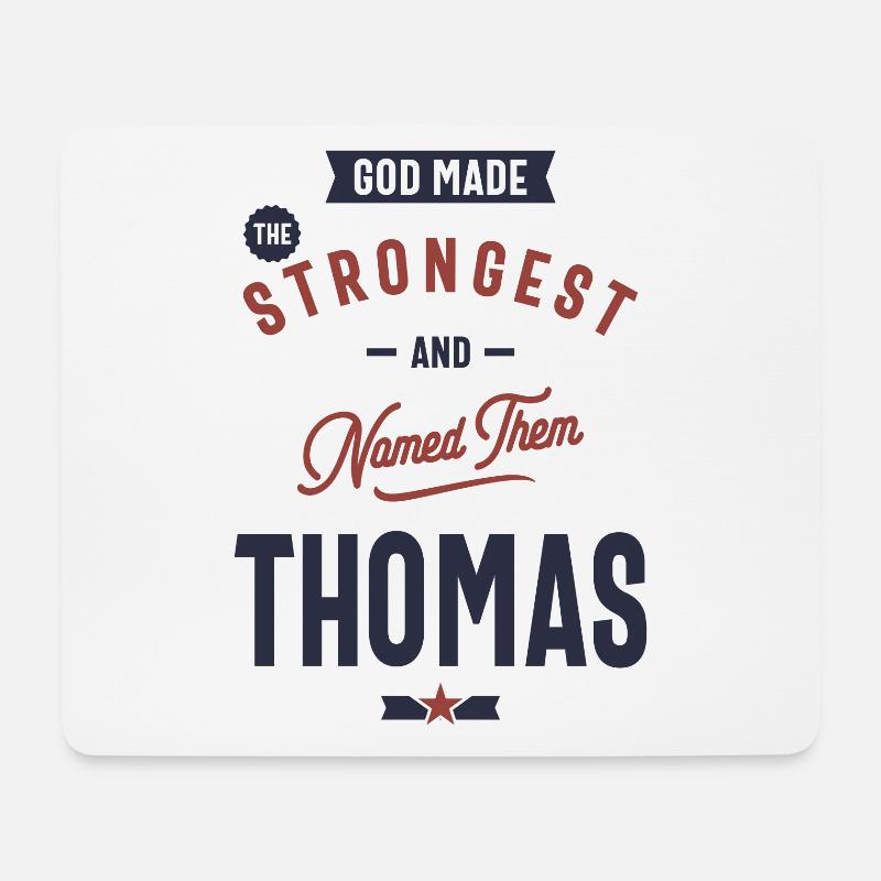 Thomas - Mousepad (Querformat) - Weiß